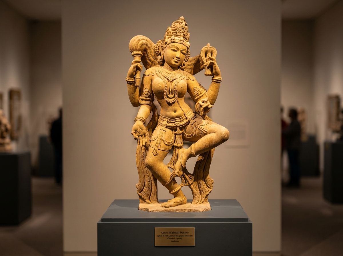 Chandela Apsara Sculpture Replica